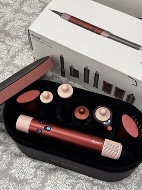 Dyson Airwrap Complete Long - Red with Rose Gold Accents